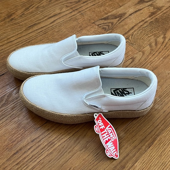 Vans Shoes - VANS Linen Slip-On Platform Espadrille SF Shoes